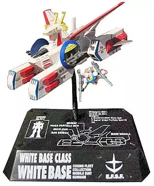 Gacha Mini Figure White Base + RX-78-2 Gundam Cosmo Fleet Collection MObile - Image 1 of 1