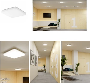 Plafoniera soffitto parete quadrata Led 25w CCT 2700k - 3000k - 4000k IP54 - Foto 1 di 9