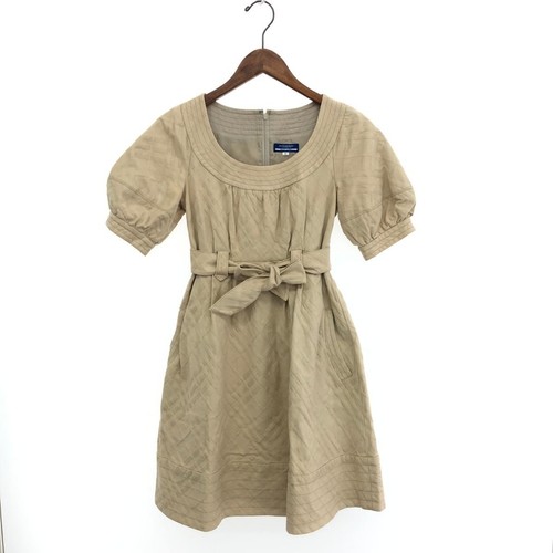 Abito donna Burberry Blue Label beige cotone manica corta taglia 38