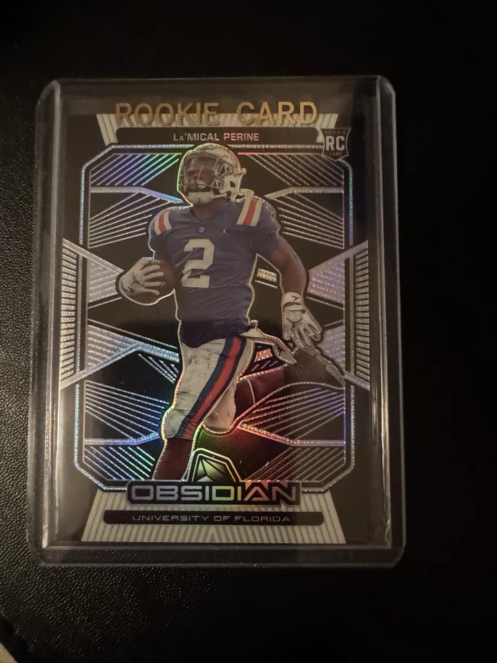 2020 Panini Obsidian Draft Picks La'Mical Perine #44 Rookie RC 74/99 - Image 1 of 2