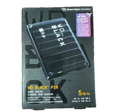 WD_BLACK 5TB P10 Game Drive Portable Hard Drive For PS4 PS5 And XBOX - Image 1 of 2