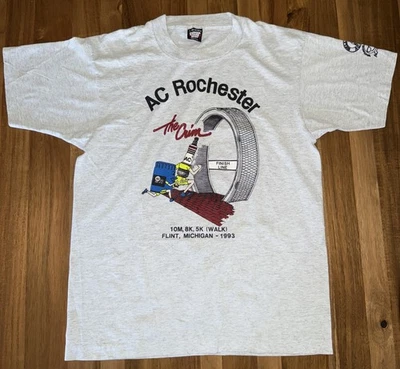 Camiseta De Colección Años 80 Flint Mi AC Bujía Crim Carrera Hot Rod 1993 Buick Gm Chevy Foto 1 de 4