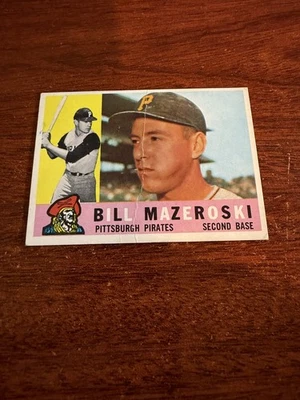 1960 Topps #55 Bill Mazeroski Salón de la fama. En muy buen estado (arruga) Foto 1 de 2