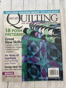 MCCALL'S QUILTING MAGAZINE MARCH/APRIL 2011, SEWING CRAFTS PATTERNS - Picture 1 of 5