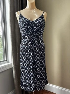 Abito estivo H&M aderente blu navy astratto con spalline taglia XS - Foto 1 di 4
