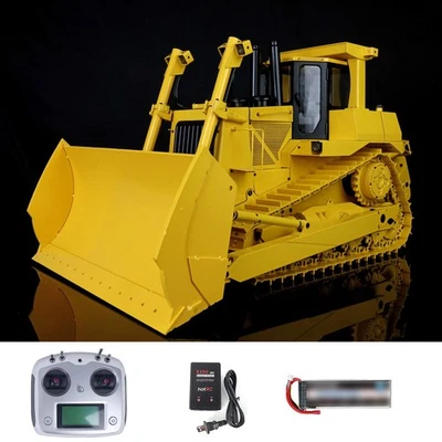 FREE Gift 1/14 Metal RC Bulldozer Hydraulic DXR2 RC D10T Tracked Dozer Vehicle - Image 1 of 4