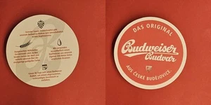 Budweiser Budvar Ceske Budejovice Beschreibung Brauerei Bierdeckel Bier - Picture 1 of 1