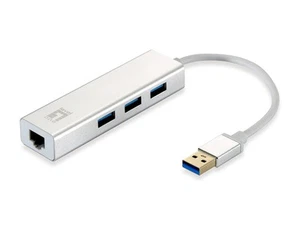 LevelOne USB Hub 3-Port Wake-on-LAN USB-0503 V 3 Network Adapter - Afbeelding 1 van 7