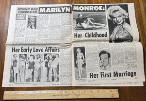 Vintage 1969 Midnight Boulevardzeitschrift Marilyn Monroe Jackie O Pin-Ups Shoot Out - Bild 1 von 6