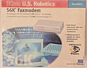 VINTAGE EXTERNAL 3COM U.S. ROBOTICS 56K FAXMODEM MODEL NO. 5630 – SWIFTY POSTED - Picture 1 of 6
