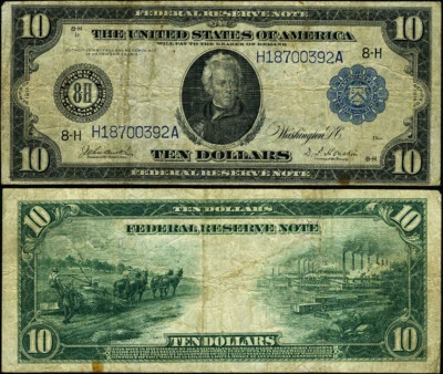 FR. 934 $10 1914 Federal Reserve Note St. Louis Fine+ - Image 1 of 3