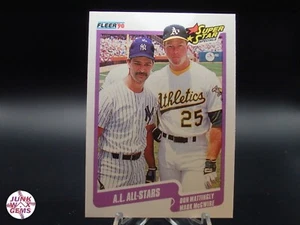 1990 Fleer A.L. All Stars #638 Don Mattingly / Mark McGwire NM - Picture 1 of 2