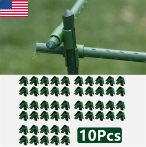 10Pcs Flower Trellis Garden Plant Connector Greenhouse Cross Buckle Stake Clips - Picture 1 of 16