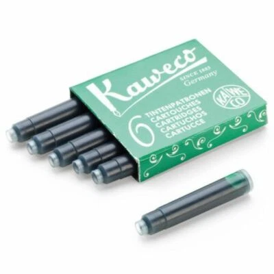 Cartuchos de tinta Kaweco en verde palma - 6 piezas - tamaño internacional corto - NUEVO Foto 1 de 2