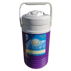 Vtg Igloo Legend 1/2 Half Gallon Cooler Drink Jug Purple/White Made in U.S.A - Picture 1 of 7