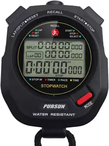 Sport Stopwatch Timer with 100X2Laps Split Memory/0.001Second Timing,Professiona - Picture 1 of 12