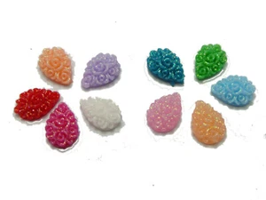 200 gemischte Farben Flatback Harz Blumen Träne Cabochons 10 x 7 mm Zum Selbermachen Handwerk - Bild 1 von 6