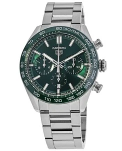 New Tag Heuer Carrera Chronograph Steel & Ceramic Men's Watch CBN2A1N.BA0643 - Afbeelding 1 van 4
