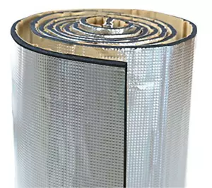 Dynamat Sound Deadener Cotton Heat Shield Hood Insulation Mat W/Aluminum Sheet - Foto 1 di 11