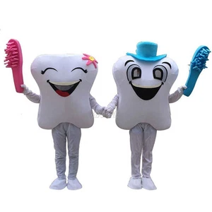 Tooth Dentist Mascot Costume Dress care ads Adult Size Free Ship - Picture 1 of 5