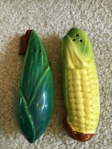 Vintage Ucagco Japan Corn Ear Ceramic Salt and Pepper Shakers  FREE SHIPPING - Picture 1 of 8