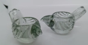 2 Candelabros de vidrio con luz de té votiva para pájaros 5 pulgadas ¿Cristal de vidrio transparente? Indiana? - Imagen 1 de 5