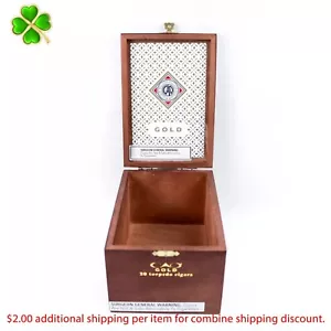Caja de cigarros de madera vacía CAO Gold Torpedo 6,75" x 4,5" x 3,75" - Imagen 1 de 12