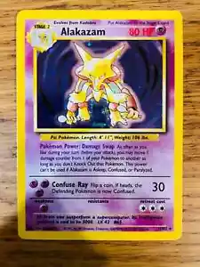 NEAR MINT! Alakazam (1/102) Holo Base Set Pokemon Card! FAST & FREE P&P! - Picture 1 of 2