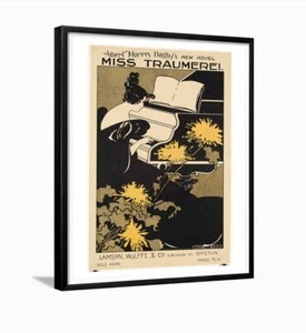 Albert Morris Miss Traumerel, Klavier Poster Kunstdruck Poster 1874, gerahmt - Bild 1 von 3