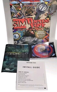 Sim Theme Park Vintage Gold Edition Big Box Windows 95 98 PC Game EUC - Picture 1 of 7
