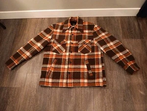 VTG 70s Sportswear Sears 40R Fleece Lined Plaid Flannel Jacket. Beautiful Colors - Picture 1 of 17