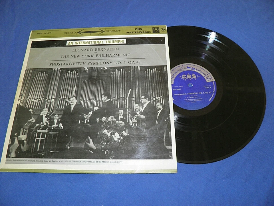 Shostakovich Symphony No. 5 / Bernstein / RARE 1959 South Africa Press LP STEREO - Image 1 of 1