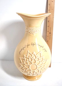 Dayspring Ever Grateful Collection Blessings Vase - Yellow - 11.5" Christian - Picture 1 of 9