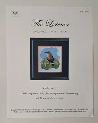 Vintage The Listener Beautiful Threads Needlework Design Psalm 64:1 Pattern 2003 - Image 1 of 4