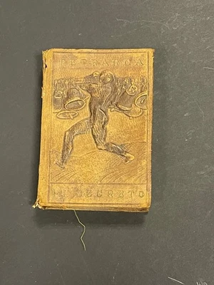 Petit livre rare Italie Petrarque Il Secreto Petrarca Milano reliure cuir - Immagine 1 di 4