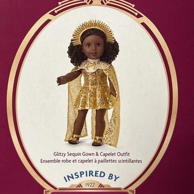 CHICA AMERICANA - CLAUDIE - VESTIDO DE LENTEJUELAS BRILLANTE Y TRAJE DE CAPELET - NUEVO EN CAJA Foto 1 de 4