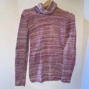 Columbia Women’s Size XS Pink Marled Wool Blend Turtleneck Knit Sweater - Picture 1 of 5
