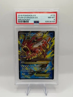 POKEMON M GYARADOS EX BREAKPOINT FULL ART 115 PSA 8 REGRADE INVEST - Image 1 of 2