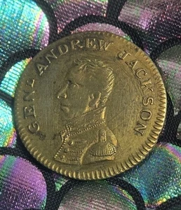 Original 1824 Wahl Andrew Jackson Campaign Medaille "THE NATION'S PRIDE" - Bild 1 von 6