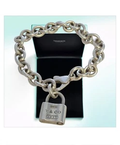 Tiffany & Co. 1837 Padlock Lock Bracelet, Tiffany Padlock 1837 Bracelet 7 1/2 - Picture 1 of 6