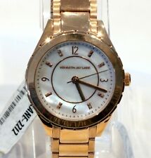 Kenneth Jay Lane Rose Gold Stainless Steel Dress Watch Mother of Pearl 2212 NEW