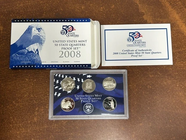 2008 Statehood Quarter Clad Proof Set - With OGP& COA - Image 1 of 1