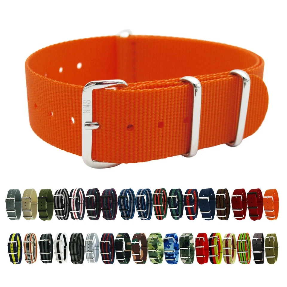 Correa de repuesto para reloj HNS Premium balístico militar nailon sólido SS Foto 1 de 1
