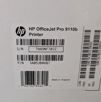HP OfficeJet Pro 9110b A4 Colour Inkjet Printer Wireless PC13 (PLEASE READ) - Image 1 of 4