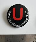 Homeless Awareness - bouton vintage noir et rouge