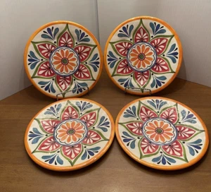 Plato de Almuerzo Melamina 8.5" Boho Toscana Naranja Juego de 4 Cama Baño y Más Allá - Imagen 1 de 6