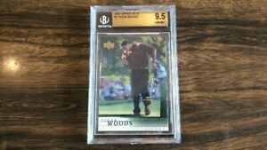 TIGER WOODS UPPER DECK UD #1 GOLF ROOKIE CARD RC BGS 9.5 PSA 10 ? EARLY STYLE