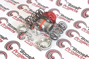 TiAL 304L Stainless MVS 38mm Red Authentic Wastegate MV-S w/ V-Band & Flanges  - Picture 1 of 8