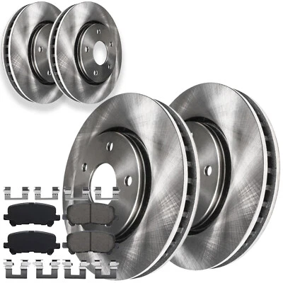 330mm Front & 334mm Rear Disc Rotors + Brake Pads for Honda Pilot Acura MDX ZDX - Image 1 of 4
