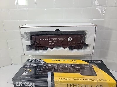 New K-line Diecast O Gauge PRR 2 Bay Outside Braced Hopper Pennsylvania  K6255 - Image 1 of 4